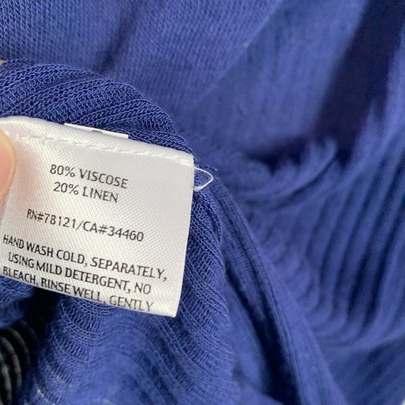 SALE🔥 Eileen Fisher Purple Linen Viscose V- Neck Tunic - Picture 8 of 11